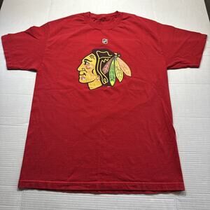 Chicago Blackhawks SAAD #20 Hockey NHL Reebok T-Shirt Size Large